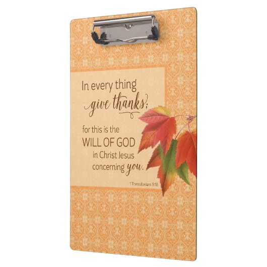 In jeder Sache danke - 1 Thes. 5:18 Klemmbrett (Links)