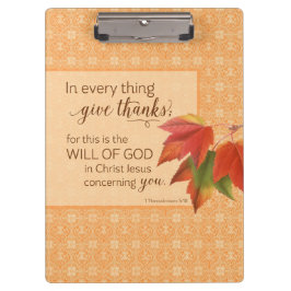 In jeder Sache danke - 1 Thes. 5:18 Klemmbrett