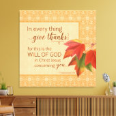 In jeder Sache danke - 1 Thes. 5:18 Leinwanddruck (Insitu (Wohnzimmer))