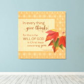 In jeder Sache danke - 1 Thes. 5:18 Leinwanddruck (Insitu (Holzboden))