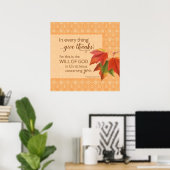 In jeder Sache danke - 1 Thes. 5:18 Poster (Heimbüro)