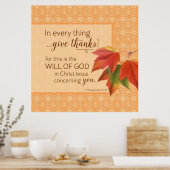 In jeder Sache danke - 1 Thes. 5:18 Poster (Küche)