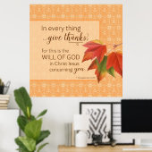 In jeder Sache danke - 1 Thes. 5:18 Poster (Heimbüro)