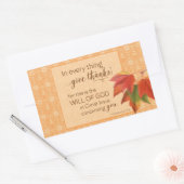 In jeder Sache danke - 1 Thes. 5:18 Rechteckiger Aufkleber (Umschlag)