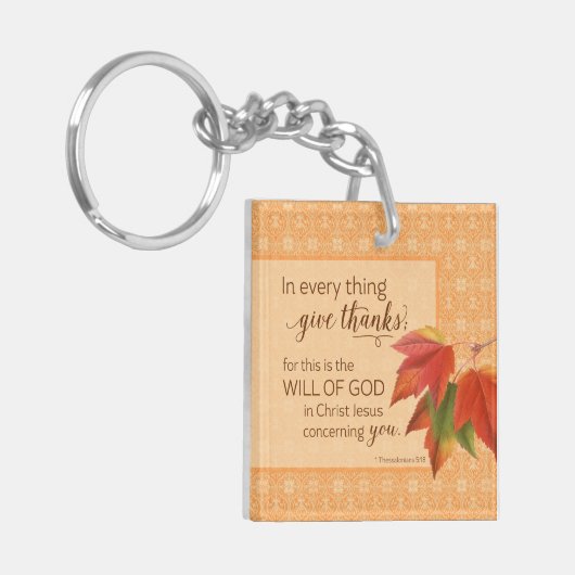 In jeder Sache danke - 1 Thes. 5:18 Schlüsselanhänger (Vorderseite links)