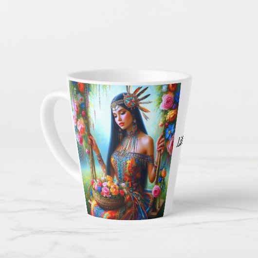 In jeder Sekunde, eine Umarmung der Liebe - Milchtasse (Linke Ecke)