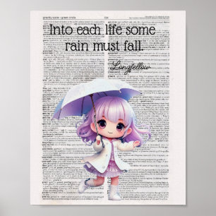In jedes Leben muss etwas Regen fallen — Langleine Poster