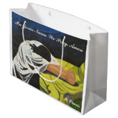 In Jesus Name beten wir Geschenktaschen Große Geschenktüte (Rückseite Schrägansicht)