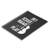 In Jesus Name Christlich Gitarrist Gitarrist Gitar Notizblock (Linke Seite)