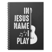 In Jesus Name Christlich Gitarrist Gitarrist Gitar Notizblock (Vorderseite)