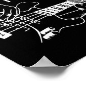 In Jesus Name I Play B Guitar Guitarist Player Men Poster (Ecke)