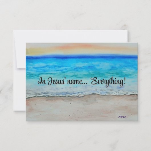 In Jesus' name  Mitteilungskarte (Vorderseite)