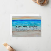 In Jesus' name  Mitteilungskarte (Vorderseite/Rückseite Beispiel)