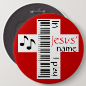 In Jesus Name spiele ich Button (Vorne & Hinten)