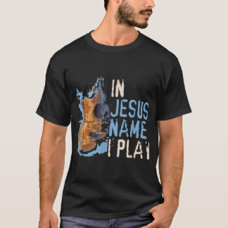 In Jesus Name spiele ich Gitarre Christlich Music T-Shirt
