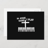 In Jesus Name spiele ich Piano Player Musiknoten G Postkarte (Vorne/Hinten)