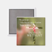 In Jesus vertrauen wir Magnet (Vorderseite/Rückseite)