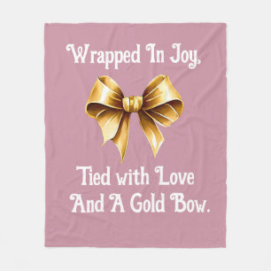"In Joy gepackt, mit Liebe verklemmt und ein Goldb Fleecedecke