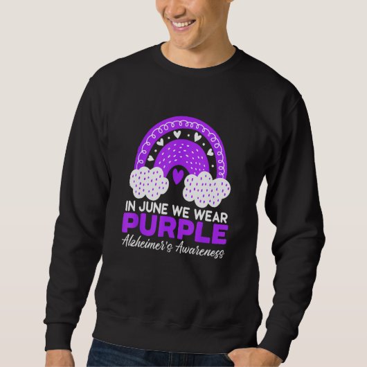 In June We Wear Purple Alzheimer's Awareness Demen Sweatshirt (Vorderseite)