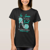 In June We Wear Teal Butterfly Scleroderma Awarene T-Shirt (Vorderseite)