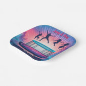 in Jungen Kinder cool Trampolin Park 13. Geburtsta Pappteller (Gewinkelt)