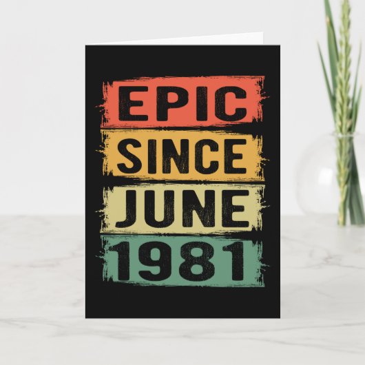 In Juni 1981 geboren Karte (Vorderseite)