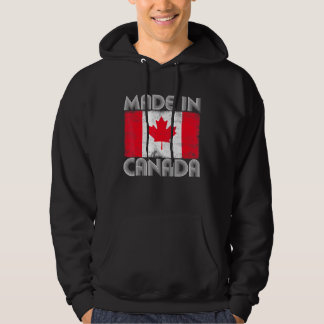 In Kanada Hergestelltes Vintage Kanadisches Flagge Hoodie