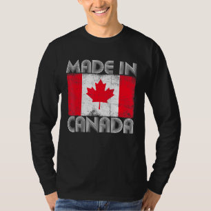 In Kanada Hergestelltes Vintage Kanadisches Flagge T-Shirt