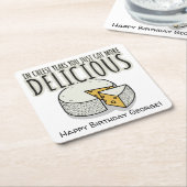 "In Käsejahren", Geburtstagsgeschenk Rechteckiger Pappuntersetzer (angewinkelt)