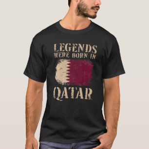 In Katar waren Vintage Flag-Legenden Geboren T-Shirt