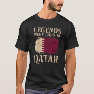 In Katar waren Vintage Flag-Legenden Geboren T-Shirt
