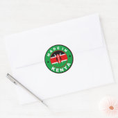 in Kenya-Länderflagge Runder Aufkleber (Umschlag)