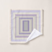 In khalkgrauem Lavendelgeometrie verpackt Badhandtuch Set (Waschlappen)