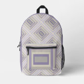 In khalkgrauem Lavendelgeometrie verpackt Bedruckter Rucksack (Vorderseite)