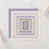 In khalkgrauem Lavendelgeometrie verpackt Karte (Vorderseite/Rückseite Beispiel)