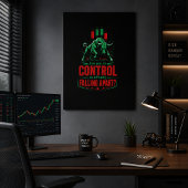 In Kontrolle oder auseinanderfallend: Starker Hand Poster