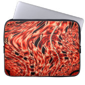 In Korallen gespiegelte Quadrate Laptopschutzhülle (Vorderseite)