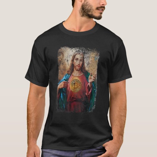 In Krypto vertrauen wir Jesus Bitcoin Btc Hodl Tra T-Shirt (Vorderseite)