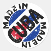 In Kuba hergestellte Aufkleber (Vorderseite)