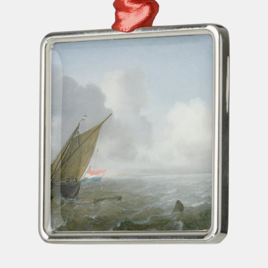 In Küstennähe in einer Brise, 17. Jahrhundert Silbernes Ornament (Links)