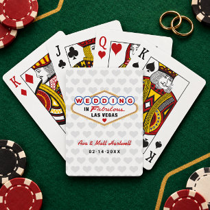 In Las Vegas geheiratet - Herzen Grau Spielkarten