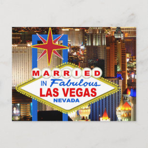 In LAS VEGAS geheiratet Postkarte