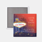In Las Vegas Wedding Hitched Save the Date Magnet (Vorderseite/Rückseite)