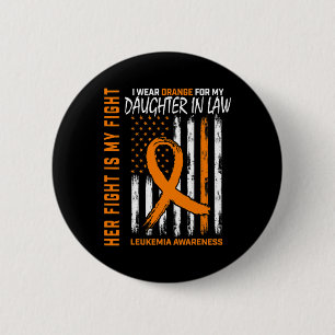 In Law Leukemia Cancer Awareness American Flag Button