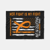 In Law Leukemia Cancer Awareness American Flag Fleecedecke (Vorderseite (Horizontal))