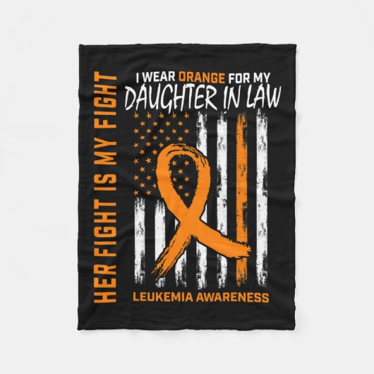 In Law Leukemia Cancer Awareness American Flag Fleecedecke (Vorderseite)
