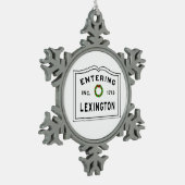 In Lexington MA Snowflake Gerahmte Ornament (Links)