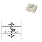 In Libris Libertas - in Books Freedom Gummistempel (Stempel)