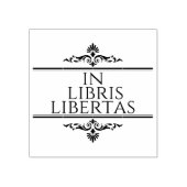 In Libris Libertas - in Books Freedom Gummistempel (Prägung)