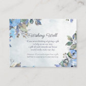 In Liebe Blauer Blumenstrauß zum Hochzeitswünschen Begleitkarte (Vorderseite)